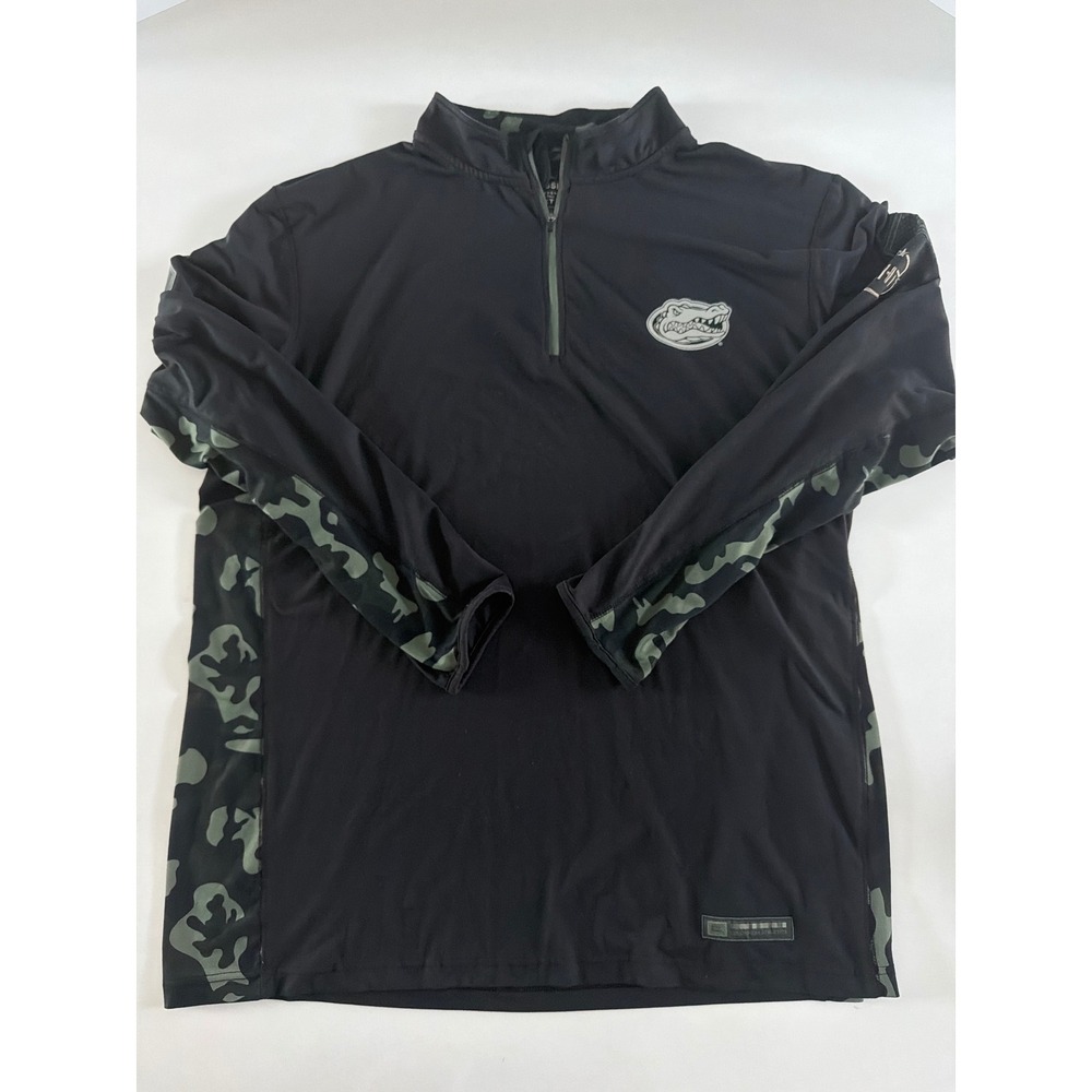 Colosseum Florida Gators Mens 2XT Black Camo Quarter Zip Pullover OHT Military